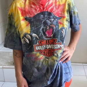Vintage Harley Davidson tie dye T